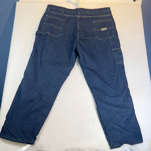 Wrangler Fleece Lined Carpenter Jean Vintage W42 x L32 Heavy Duty Warm Dark Wash - Picture 7 of 16